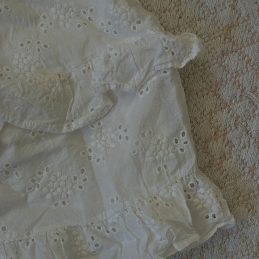 White Eyelet Ruffle Skirt - Picture 3 of 5